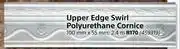 Upper Edge Swirl Polystyrene Cornice 2.4m-100mm x 55mm