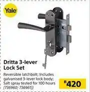 Builders Warehouse Yale Dritta 3 Lever Lock Set offer
