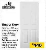 Builders Warehouse Swartland Timber Door-2032m x 813mm offer