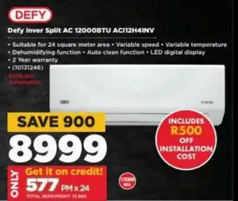 HiFi Corp Defy Inver Split AC 12000BTU ACI12H4INV offer