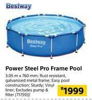 Builders Warehouse Bestway Power Steel Pro Frame Pool-3.05m x 760mm offer