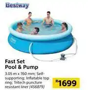 Builders Warehouse Bestway Fast Set Pool & Pump-3.05m x 760mm offer