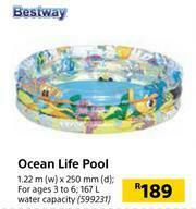 Builders Warehouse Bestway Ocean Life Pool-1.22m (w) x 250mm (d) offer