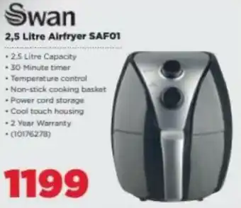 HiFi Corp Swan 2,5L Airfryer SAF01 offer