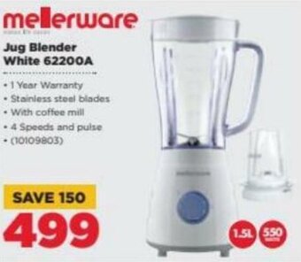 HiFi Corp Mellerware Jug Blender White 62200A offer