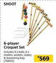 Builders Warehouse Shoot 6 Player Croquet Set offer