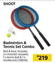 Builders Warehouse Shoot Badminton & Tennis Set Combo offer