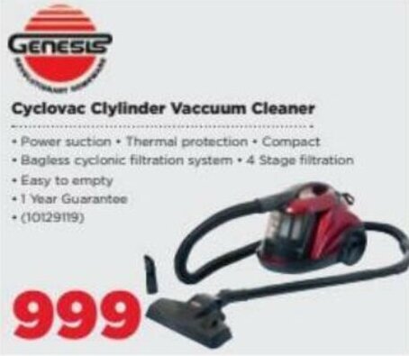 Genesis Cyclovac Cylinder Vacuum Cleaner offer at HiFi Corp