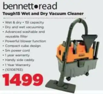 HiFi Corp Bennet Read Tough 15 Wet and Dry Vacuum Cleaner offer