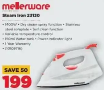 HiFi Corp Mellerware Steam Iron 23130 offer