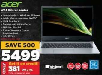 HiFi Corp Acer A114 Celeron Laptop offer