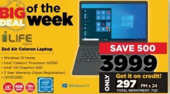 HiFi Corp Life Zed Air Celeron Laptop offer