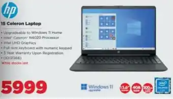 HiFi Corp HP 15 Celeron Laptop offer