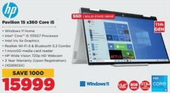 HiFi Corp HP Pavillion 15 x360 Core i5 offer