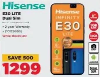 HiFi Corp Hisense E30 Lite Dual Sim offer
