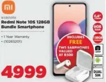 HiFi Corp Xiaomi Redmi Note 10S 128GB Bundle Smartphone offer