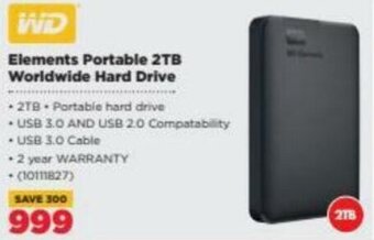 HiFi Corp WD Elements Portable 2TB Worlwide Hard Drive offer