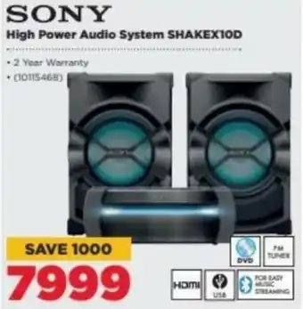 HiFi Corp Sony Hihg Power Audio system SHAKEX100 offer