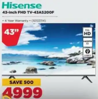 HiFi Corp Hisense 43-inch FHD TV-43A5200F offer