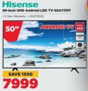 HiFi Corp Hisense 50-inch UHD Android LEd TV-50A7200 offer