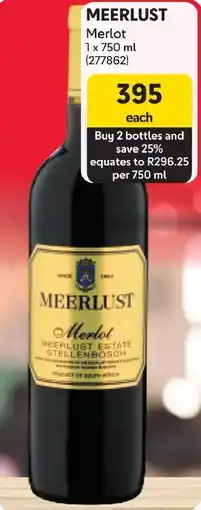 Makro’s liquor MEERLUST Merlot offer