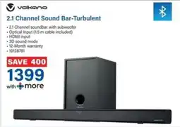 Incredible Connection Volkano 2.1 Channel Sound Bar-Turbulent offer