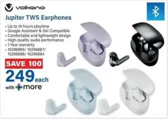 Incredible Connection Volkano Jupiter TWS Earphones offer