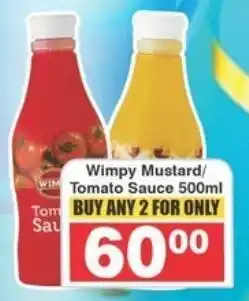 Frontline Wimpy Mustard/ Tomato Sauce offer