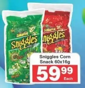 Frontline Sniggles Corn Snack offer