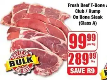 Boxer Fresh Beef T-Bone/ Club/ Rump On Bone Steak (Class A) offer