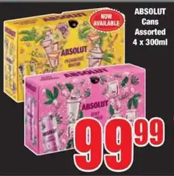 ABSOLUT Cans Assorted