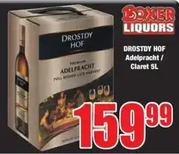 Boxer DROSTDY HOF Adelpracht/ Claret offer
