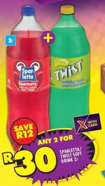 Shoprite Sparletta/ twist soft drink offer