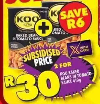 Shoprite Koo baked beans in tomato sauce offer