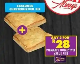 Shoprite Pieman's homestyle value pies offer