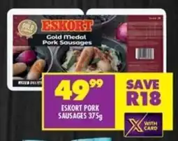 Shoprite Eskort pork sausages offer