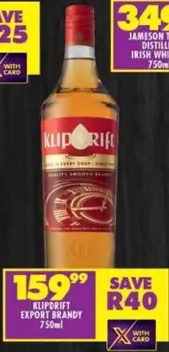 Shoprite Klipdrift export brandy offer