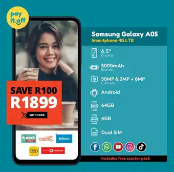 Checkers Samsung Galaxy A05 Smartphone 4G LTE offer