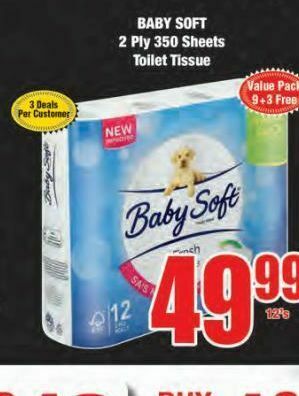 Boxer Baby soft toilet paper offer