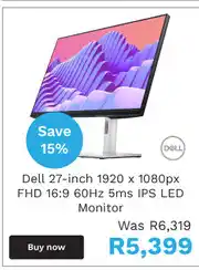 First Shop Dell 27-Inch 1920 x 1080px FHD 16:9 60Hz 5ms IPS LED Monitor offer