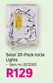 Game Solar 20 Pack Icicle Lights offer
