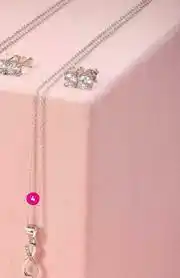 Game Sterling Silver Cubic Zirconia Infinity Pendant On 45cm Chain-Per Set offer