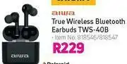 Game Aiwa True Wireless Bluetooth Earbuds TWS-40B offer