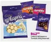 Game Cadbury Whispers Or Tumbles Assorted-200g offer