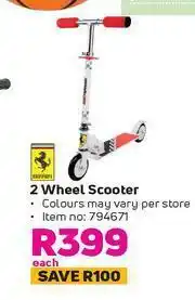 Game 2 Wheel Scooter offer