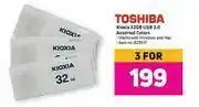 Game Toshiba Kioxia 32GB USB 2.0 Assorted Colors-For 3 offer