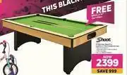 Game Shoot PT500 Pool Table Plus easi 8 2 x 1 Piece Hardwood Cues offer