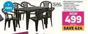 SAL 135cm Table Plus 6 Kingston Low Back Chairs-Per Set