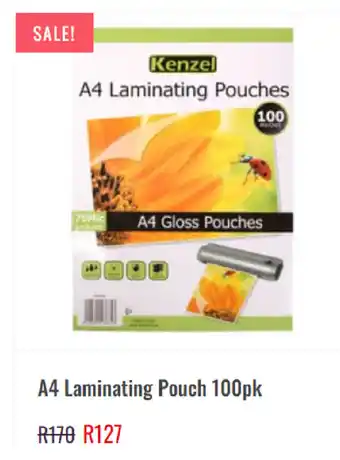 CNA A4 Laminating Pouch 100pk offer