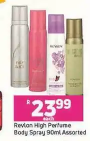 Game Revlon High Perfume Body Spray Assorted-90ml Each offer